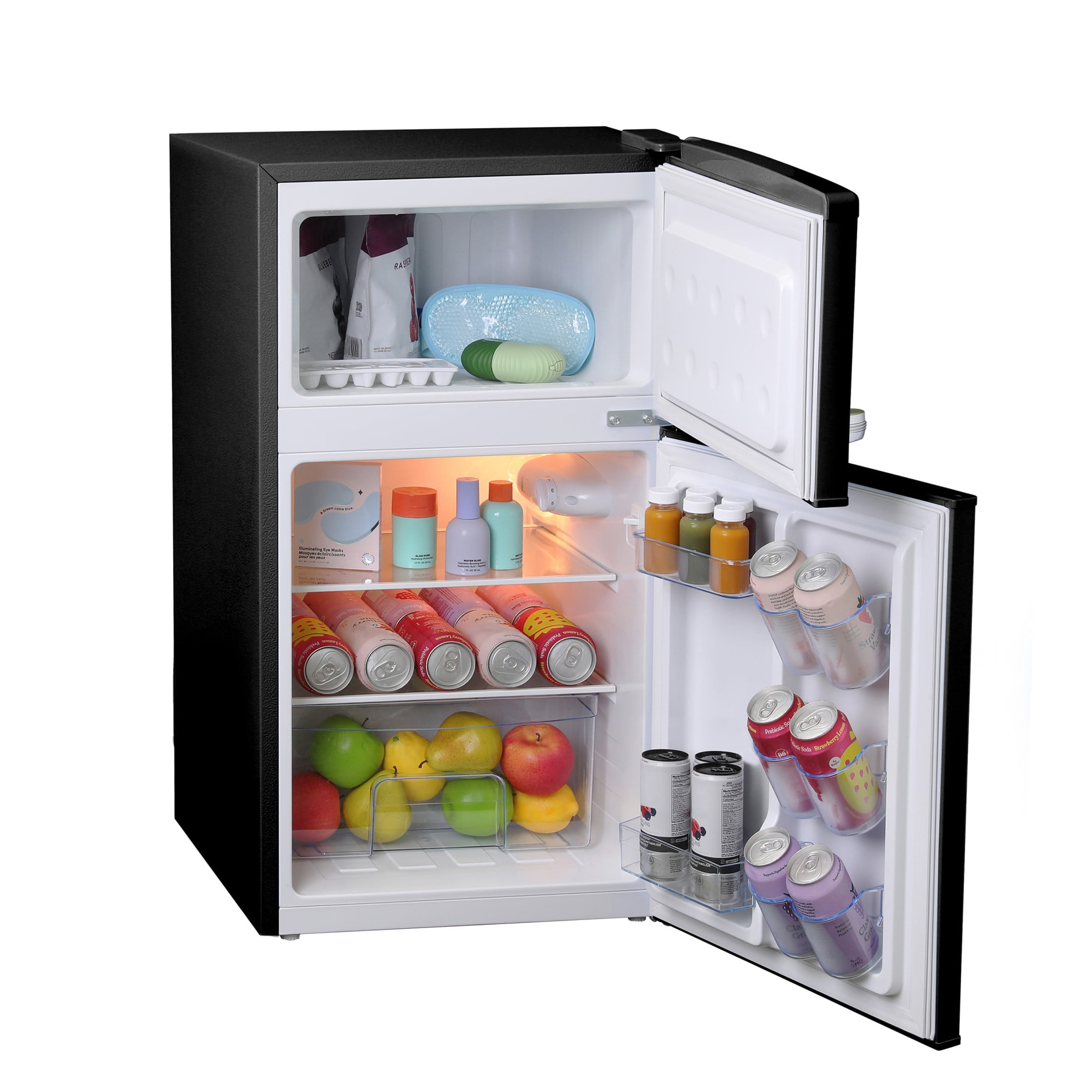 West Bend Retro Compact Refrigerator and Freezer, 3.1 cu. ft., in Black (WB0300RCR2XB)