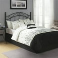 Mainstays Full/Queen Metal Headboard with Delicate Detailing, Black