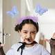 thumbnail image 2 of KAKOWELY 1 juego de disfraz de hada de fiesta para niñas, falda tutú con alas de mariposa, varita de hada, diadema, conjunto de cosplay, 2 of 4