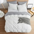 thumbnail image 5 of Nestl Boho 3 Piece Duvet Cover Set, Tufted Embroidery Double Brushed Duvet Cover with Button Closure with 2 Pillow Shams, King (90"x104") - White, 5 of 8