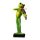thumbnail image 1 of Escultura de animal, estatua de rana, regalo decorativo con base estable, adorno de resina. Violín, 1 of 9