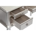 thumbnail image 5 of 3 Piece Adult Elegant Functional 5 Drawers and Stool Table Set Silver, 5 of 7