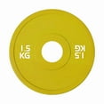 thumbnail image 3 of Weight Plate Dumbbell Micro Loading Compact 1.5kg Yellow Iron Rubber Home Gym Strength Training, 3 of 9