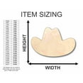thumbnail image 2 of Unfinished Wood Cowboy Hat Shape - Western - Craft - up to 46" DIY 8" / 1/8", 2 of 3
