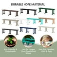 thumbnail image 4 of WestinTrends Malibu 65" Outdoor Dining Bench, All Weather Resistant Poly Lumber Patio Garden Bench Trestle Long Bench for Both Outdoor and Indoor, Turquoise, 4 of 9