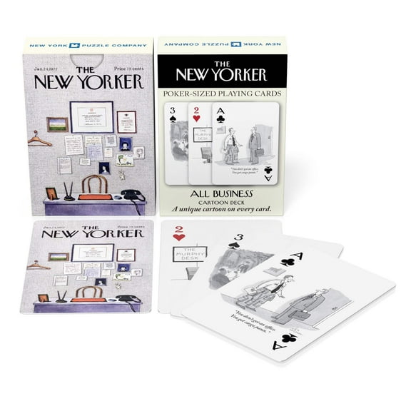 New York Puzzle Company Business and Office Cartoons Playing Cards Single Standard Deck
