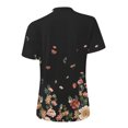 thumbnail image 4 of Mujeres Verano Cuello Redondo Manga Corta Estampado Sin Tirantes Camiseta Tops Blusas OAVQHLG3B Store  lin121212, 4 of 4