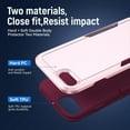 thumbnail image 4 of Heavy Duty Phone Case Designed for Apple iPhone SE,8,7 Case with 1Pc Tempered Glass Screen Protector, Shockproof Dropproof Anti-Scratch Phone Case Cover for Apple iPhone SE,8,7,Pink, 4 of 6