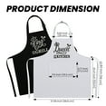 thumbnail image 2 of Aspire 2 PCS Embroidered Apron Set for Couples, Adjustable Cooking Aprons for Engagement, Wedding - Queen and King, 2 of 6