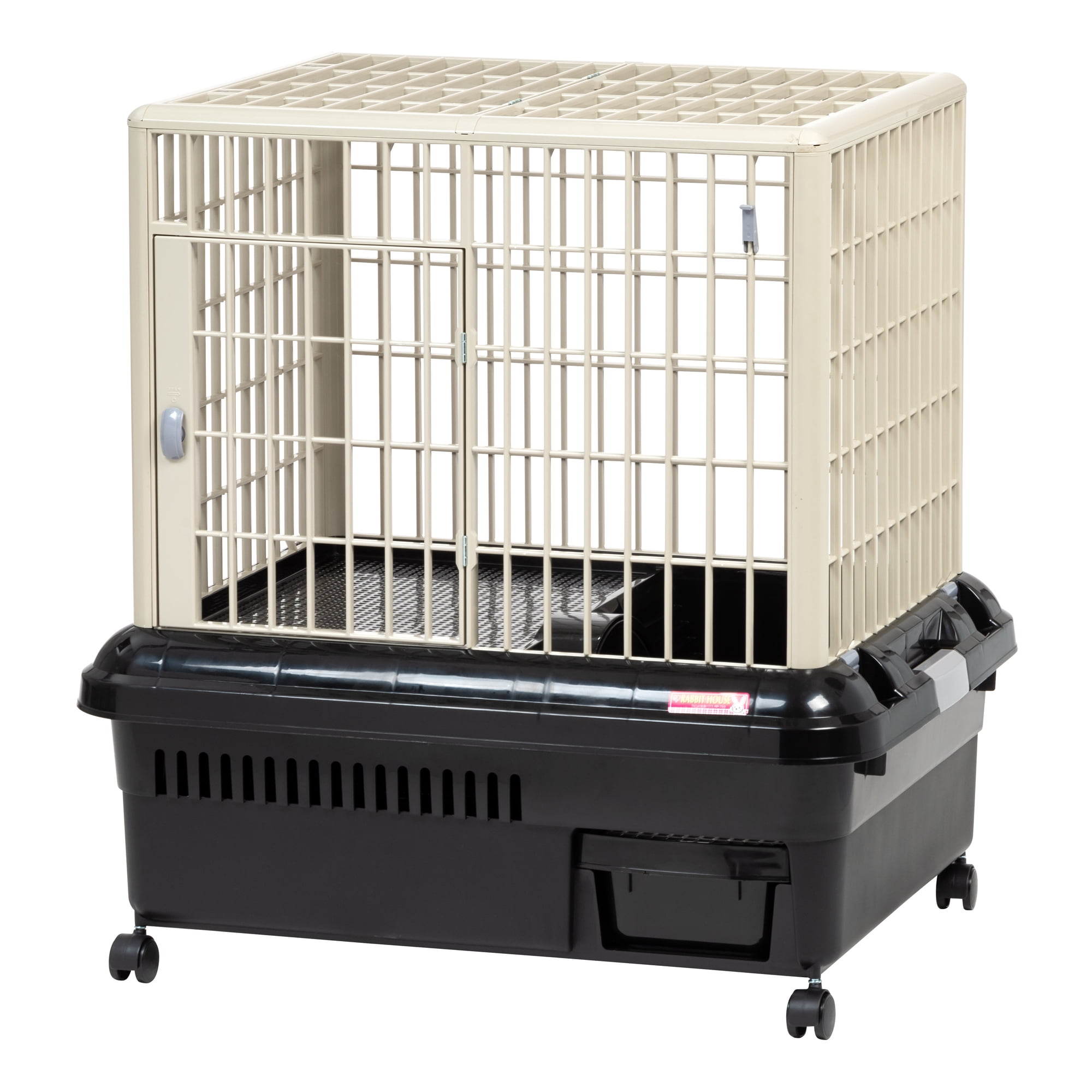 IRIS Indoor Plastic Rabbit Cage, Black