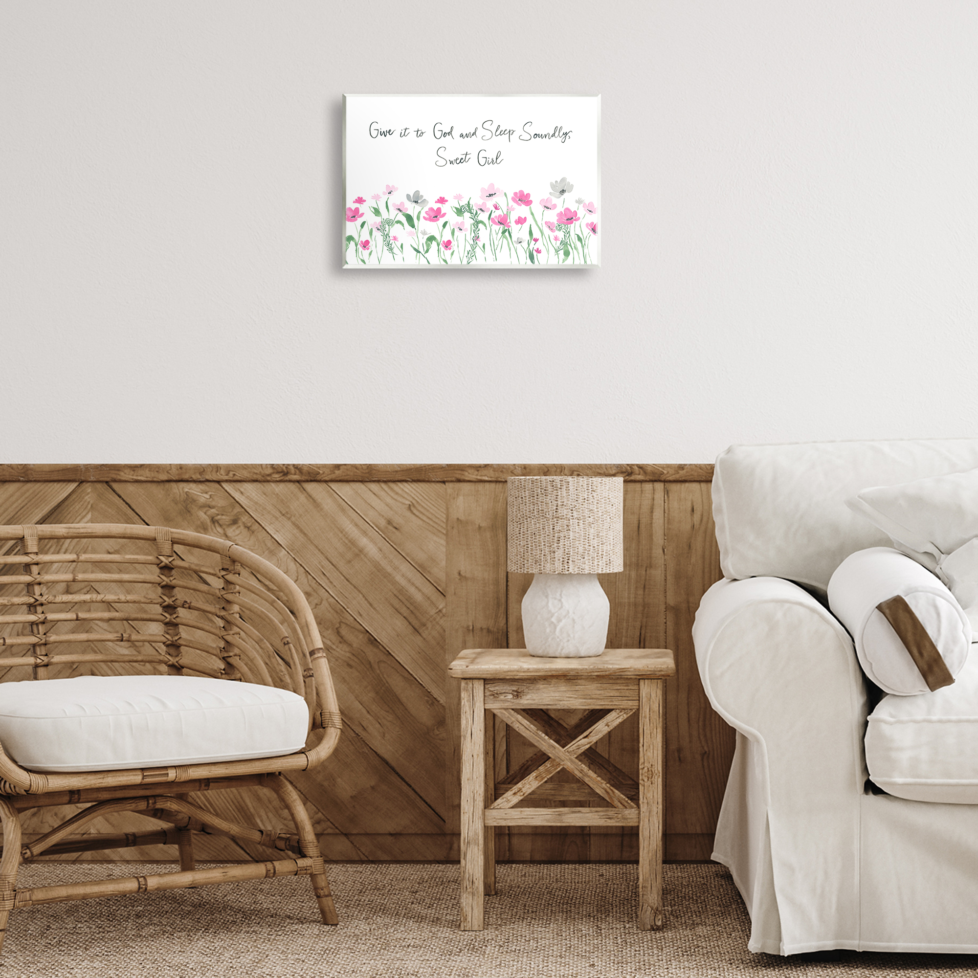 Stupell Industries Sleep Soundly Sweet Girl Plants & Flowers Painting Unframed Art Print Wall Art, 15 x 10