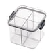 thumbnail image 2 of Contenedor Hermético para Cereales con Tapa y Compartimentos, 460ML/700ML Organizador de Alimentos de Plástico Libre de BPA para Granos, Azúcar, Harina, Arroz, Snacks, 2 of 6
