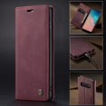 thumbnail image 4 of KOMI Wallet Case for Samsung Galaxy S10, Premium PU Leather Case Vintage Matte Wallet Flip Cover [Card Slots] [Magnetic Closure] Stand Function Folio Shockproof Full Protection for Galaxy S10 Red, 4 of 5