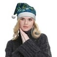 thumbnail image 5 of Haiem Machinery Road Construction Pattern Santa Hat Confortable Velvet Christmas Hat for Christmas Party Favors Fit for Adults Men Women, 5 of 6