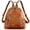 Brown, variant on Genuine Leather Backpack for Women Knapsack Retro Leather Rucksack Handmade