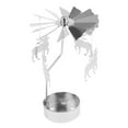 thumbnail image 1 of jifeng Christmas Decor Rotating Candle Tea Light Holder Candlestick Deer, 1 of 9