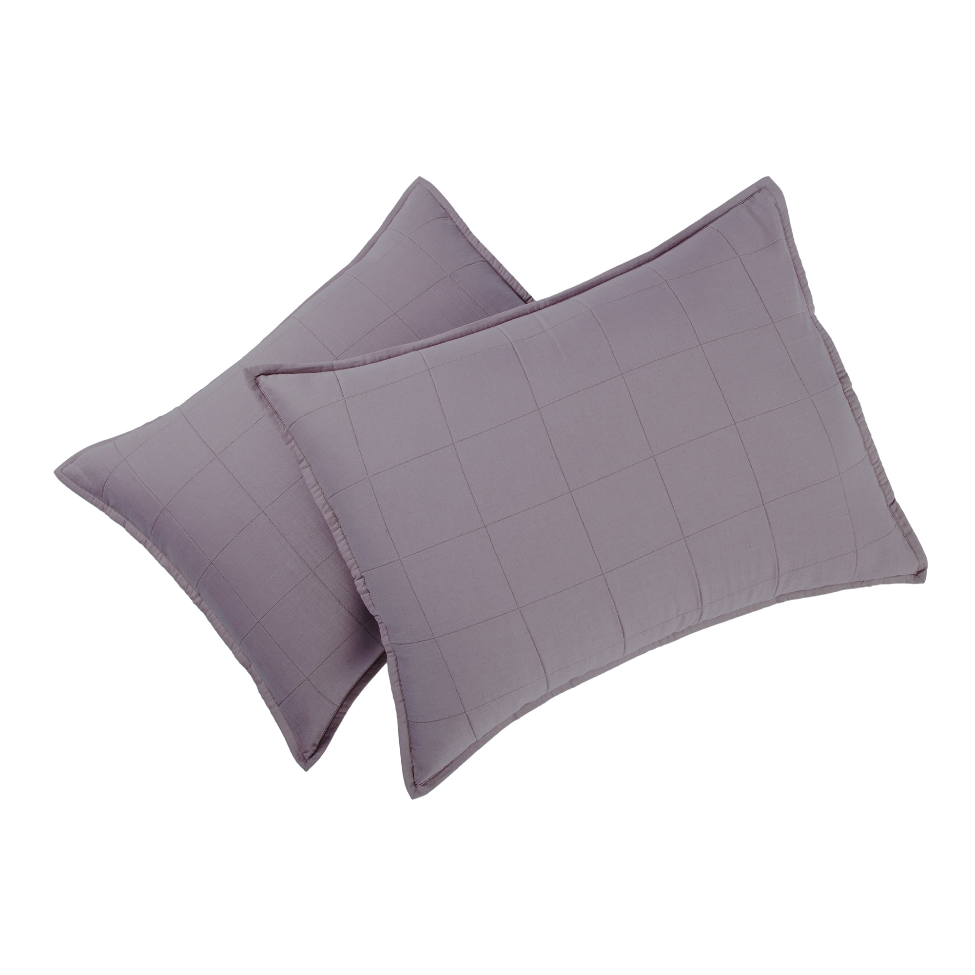 Allswell Cotton Linen Blend Quilt Set, Hazy Purple, Full/Queen