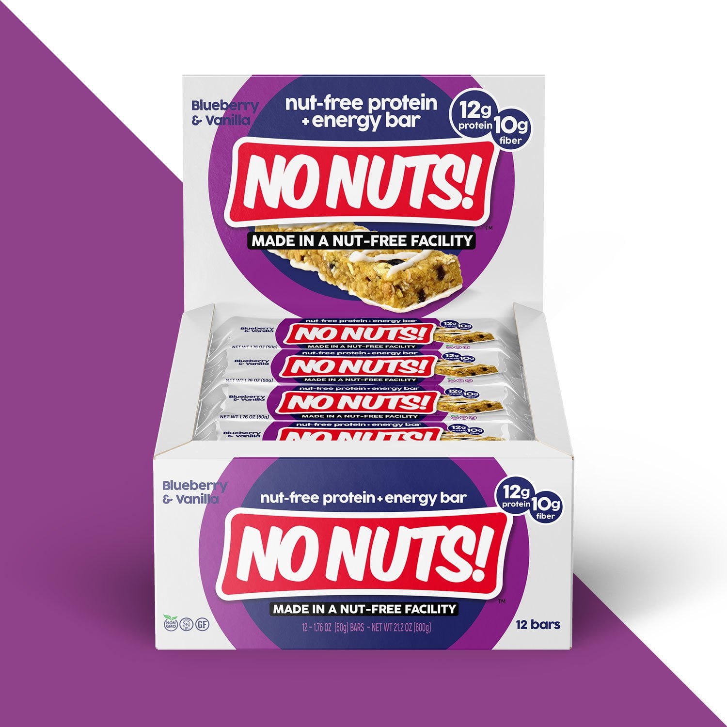 No Nuts! Blueberry & Vanilla Protein Snack Bars 100 Nut Free Dairy