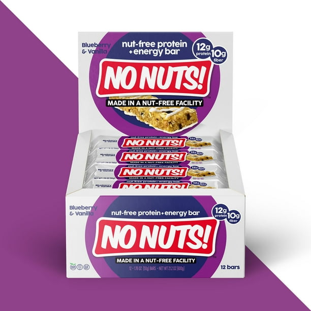 No Nuts! Blueberry & Vanilla Protein Snack Bars 100 Nut Free Dairy