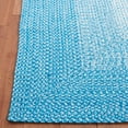 thumbnail image 5 of Safavieh Braided 3' X 5' Hand Woven Rug in Aqua / Ivory, 5 of 13