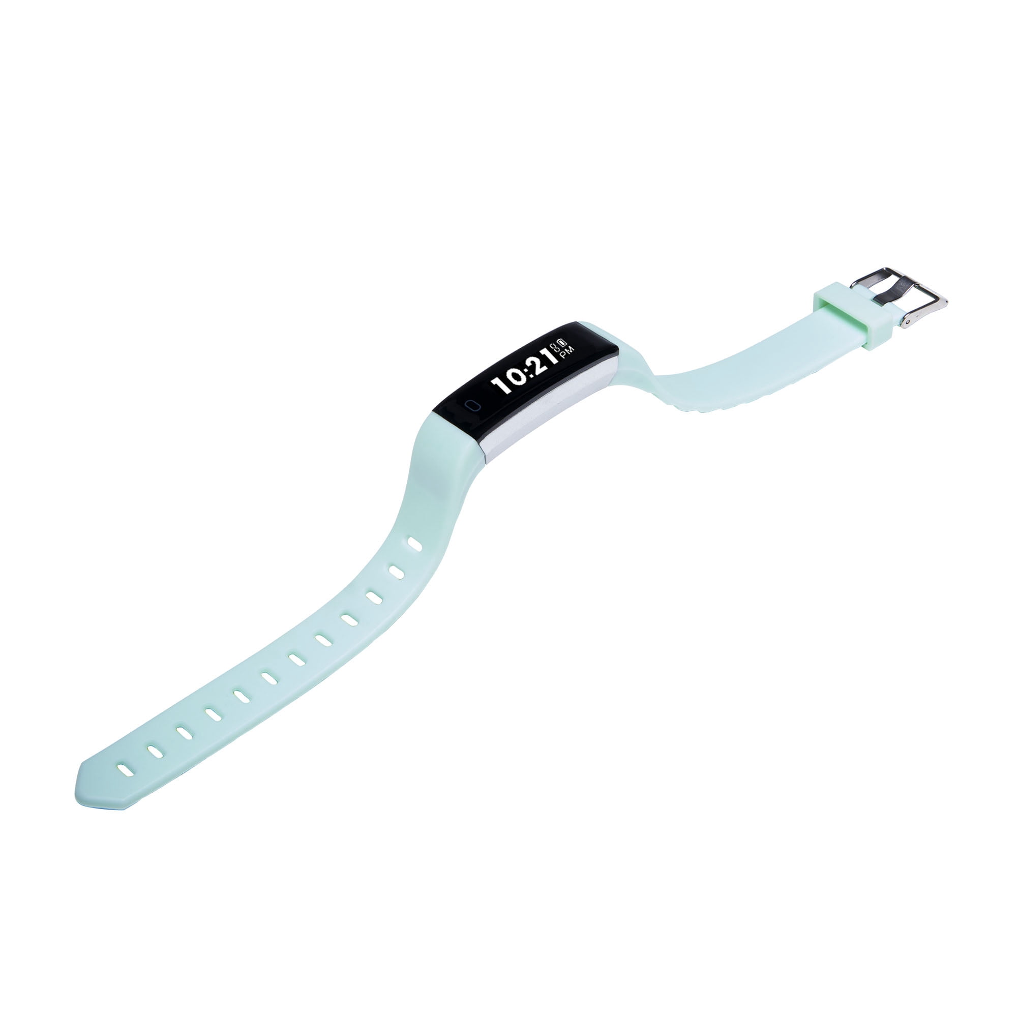 Itech Sport Unisex Adult Smartwatch Tracker with Interchangeable Strap, Mint/White