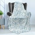 thumbnail image 4 of School Soft Flannel Fleece Throw Blanket, Physics Themed Drawing a Pattern of Formulas Related to the Field Doodle Art, Cozy Plush for Indoor and Outdoor Use, 50" x 60", Blue Pale Blue, by Ambesonne, 4 of 5