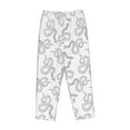 thumbnail image 4 of Goofa Hand Drawn Snake Printed Soft Pajama Pants for Women, Wide Leg Comfy Casual Lounge Yoga Pants-Large, 4 of 9