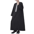 thumbnail image 7 of Otqutp Boys Arab Thobe Muslim Kaftan Kids 𝗜slamic Clothing Ethnic Trim Ramadan Prayer Clothing Long Sleeve Arabic Robe Dress, 7 of 7