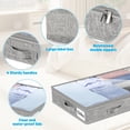 thumbnail image 2 of 4 Inch Low Profile Under Bed Storage Drawer 2 Pack, Lightweight Underbed Clothes Storage Container Bins With NO STURCTURE, Shallow Storage Bag for Dorm & Home, With Clear Lids, 2 of 6