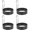 thumbnail image 2 of Anneaux d'Œufs en Silicone Ronds en Acier Frits Formant Oeuf Pancake Maker Moule Conception Cuisine Cuisson Outil 4PCS Frits Anneaux de Cuisson en Acier Inoxydable Frits, 2 of 5