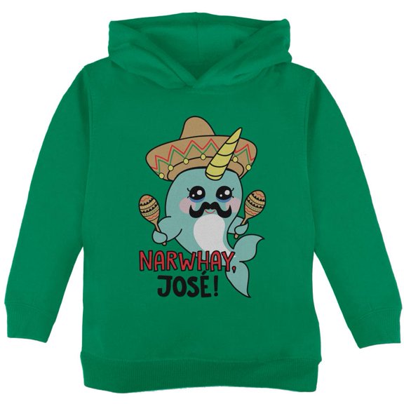 Narwhal Narwhay Jose Toddler Hoodie Green 2T