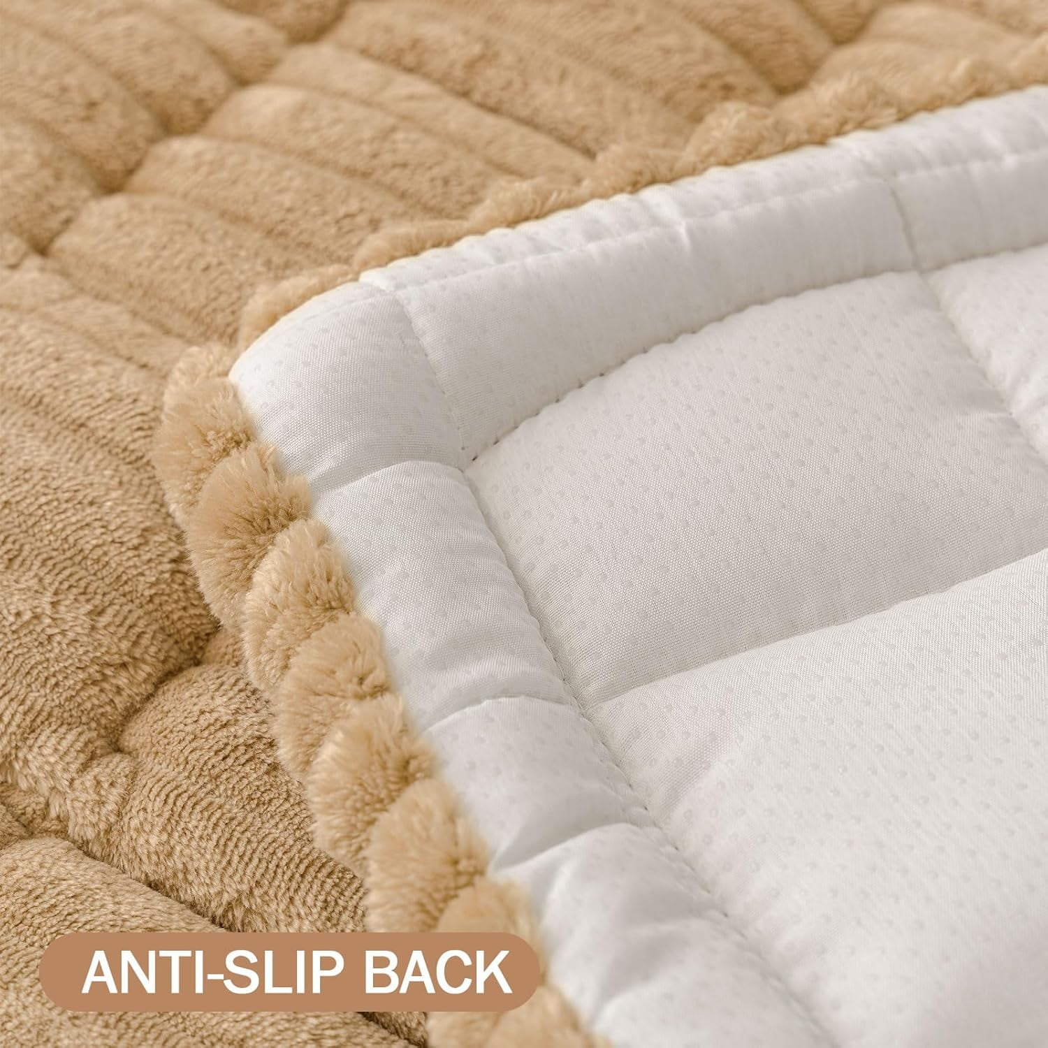 Couch Cover for Dogs, Non Slip Washable Sofa Protector for Pets, Soft Furniture Cover for Pet, Stylish Sofa Covers, Cozy Protect Against Fur, Dirt & Everyday Messes (Camel, 27.6" x82.7")
