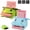 2pcs-d, variant on Note Toad Desk Organizer, Frog Sticky Note Holder with Pen Rest, 3D Printed Memo Block Dispenser with Stencils