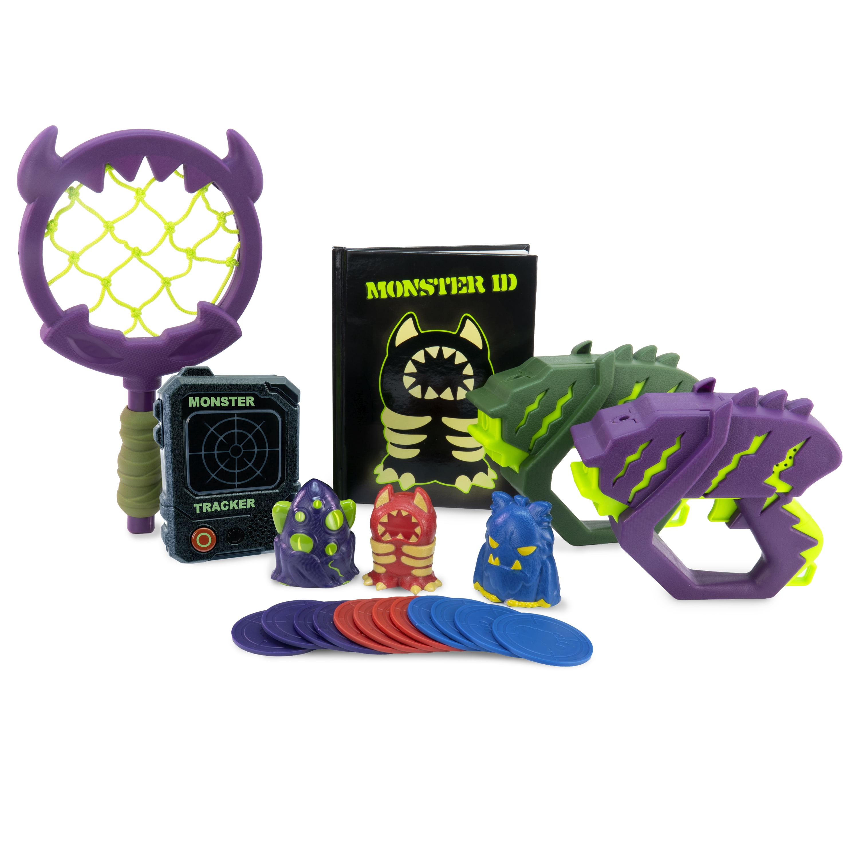 Adventure Force Monster Pursuit Track & Trap Set, UV Monster Tracker Kit with 2 Blasters, Trap, Tracker, Clue Coins & ID Book, Lights & Sounds, Batteries Included, Ages 4+