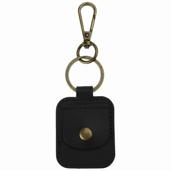 Premium Leather Ring Holder Keychain Practical Leather Keychain with Pouch Essential Accessory for Active Lifestyles