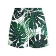 thumbnail image 4 of Xysaqa Mens Swim Trunks, Mens Casual Board Shorts Swimwear Men Tropical Printed Holiday Party Beach Shorts Summer Loose Swimming Shorts with Pockets S-5XL （Available in Big & Tall), 4 of 6