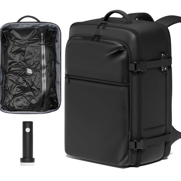 SUOCO Travel Vacuum Backpack with Portable Electric Pump, 60L Carry On Compression Seal Travel Backpack with Vacuum System, Traveling Packing Luggage