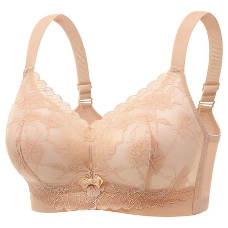 Jalioing Women s Lace Bralettes Adjustable Full Coverage Support Bra Push Up Breathable T Shirt Everyday Bra
