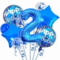 thumbnail image 1 of Set de globos para fiesta HAUCIAJEIN 32" azul para 2.º cumpleaños, 1 of 5