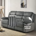 thumbnail image 5 of Modern Corduroy & Velvet Motion Sofa for Living Room (66" Seat Width, 220lbs Weight Capacity), 5 of 7