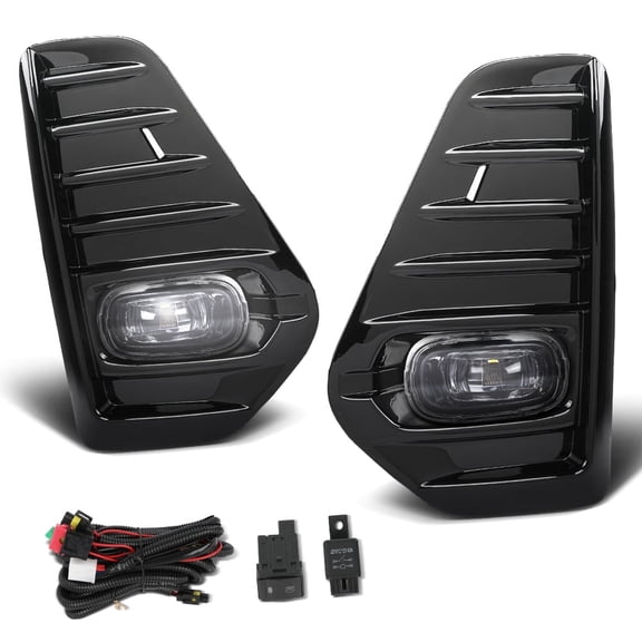 Fog Lights Lamps LED DRL W/Bezels Switch Harness Kits Fit For 2021-2023 Nissan Kicks