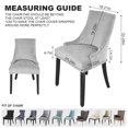 thumbnail image 4 of CJC Velvet Wingback Chair Cover - Stretch Arm Chair Slipcover - Accent Chair Protector - Dining Seat Covers - Coffee, 4 of 8