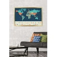 thumbnail image 2 of Map - Blue Wall Poster, 22.375" x 34", Framed, 2 of 5