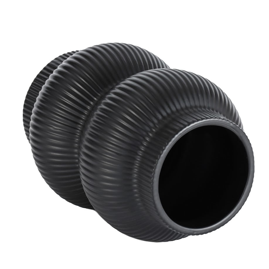 Home Décor Collection Sterling & Noble Home Black Ceramic Bubble Design 7.09" Tabletop Vase