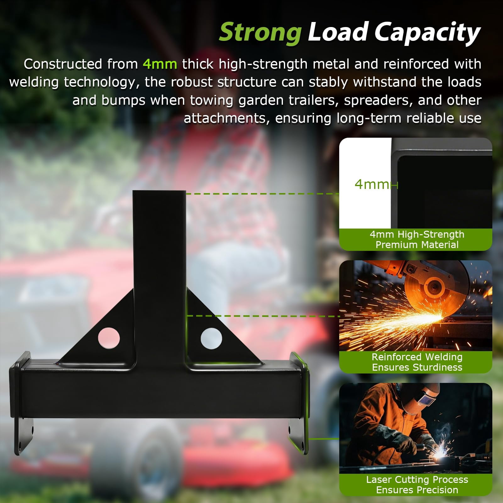 2" Trailer Hook Receiver for Craftsman LT1000 Lawnmower,Compatible with Most 2" Trailer Attachments On The Market