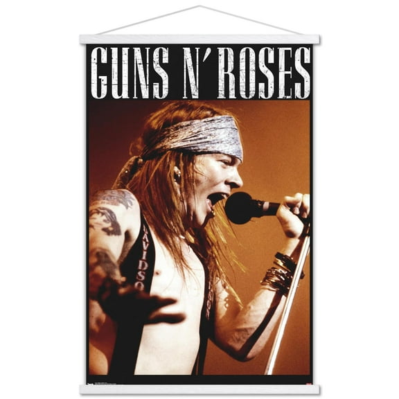 Guns N' Roses - Axel Wall Poster with Wooden Magnetic Frame, 22.375" x 34"