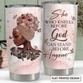 thumbnail image 2 of Black Queen Tumbler Faith Black Women Bible 20oz Tumblers with Lid Gift for African American Afro Black Girl Encouragement Birthday Women Day, 2 of 6