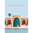 thumbnail image 3 of ARCTIC FRAME 11x14 Black Modern Framed Museum Art Print Titled - moroco travel poster, 3 of 5