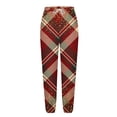 thumbnail image 6 of Ltctricy Women's Pajama Pants High Waisted Drawstring Plaid Lounge Joggers Loose Casual Yoga Pants Sleep Pj Bottoms with Pockets(Red,Small), 6 of 6