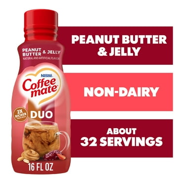 Coffee mate Peanut Butter and Jelly Duo Liquid Non-Dairy Coffee Creamer, 16 fl oz